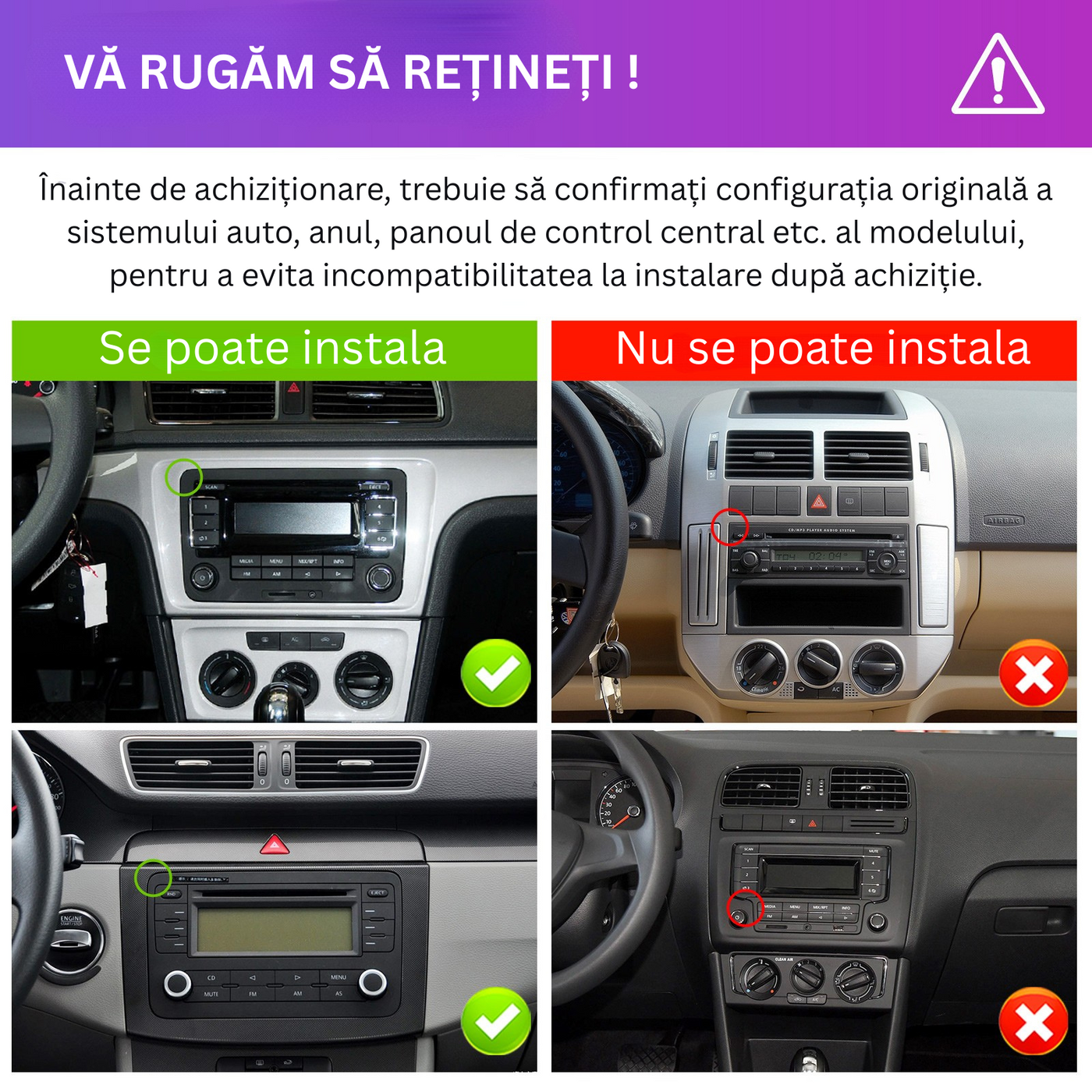 Posibile incompatibilități