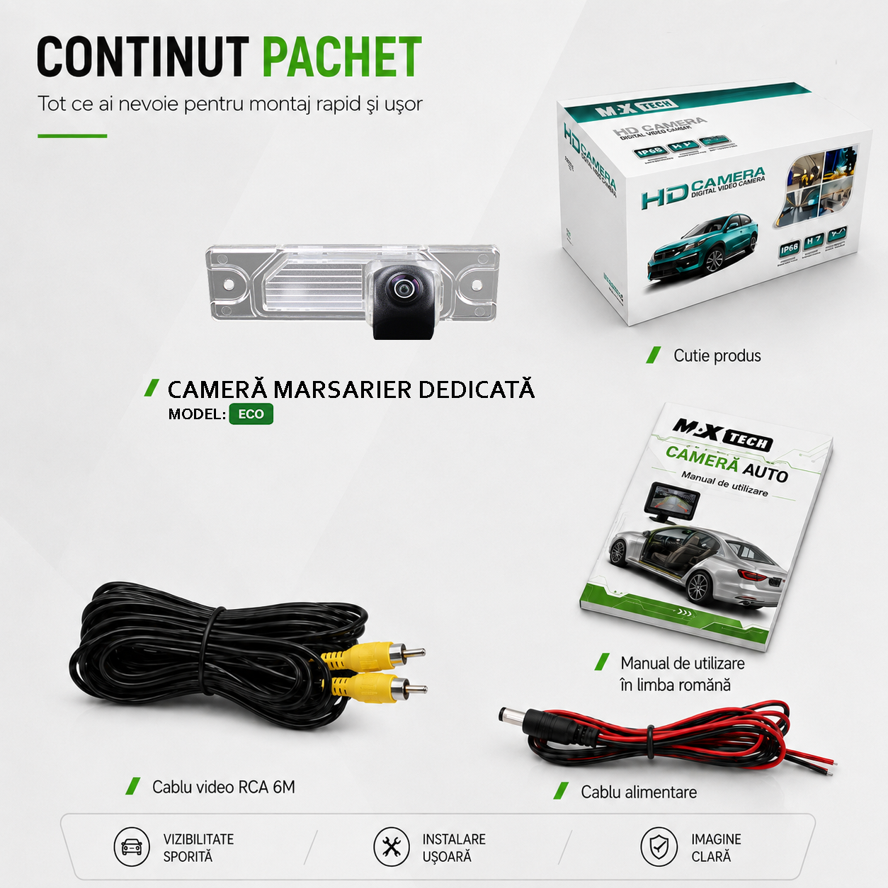 Camera marsarier Renault Koleos I MK1 HY, Renault Samsung QM5 dedicata, MaxTech ECO, suport lampa numar OEM, Fisheye CVBS 720x480, unghi 120 grade, RCA, navigatii Android aftermarket