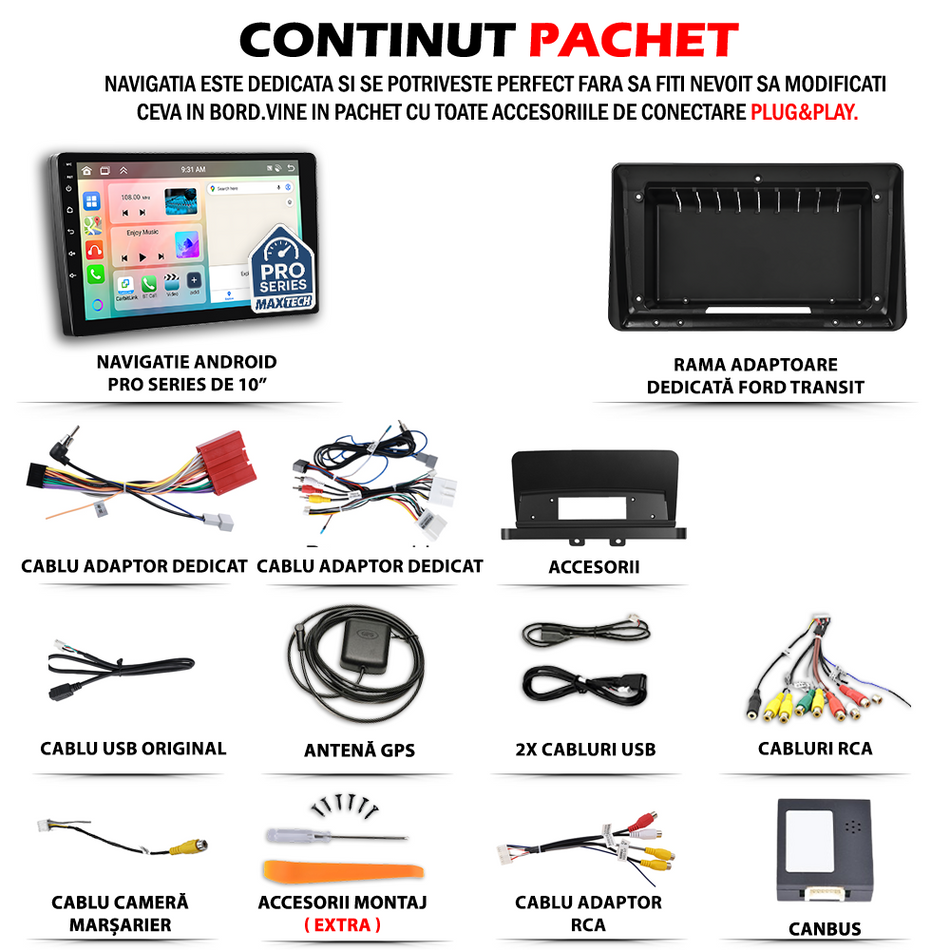 Navigatie Mazda2 DJ (2014-2019) / Mazda CX-3 DK (2015-2019) dedicata, MaxTech® PRO SERIES, 6 GB Ram 128 GB Rom, Carplay si Android auto, Ecran 9” HD Touch, GPS, Wifi, Bluetooth, Radio, USB, EQ, DSP, Waze