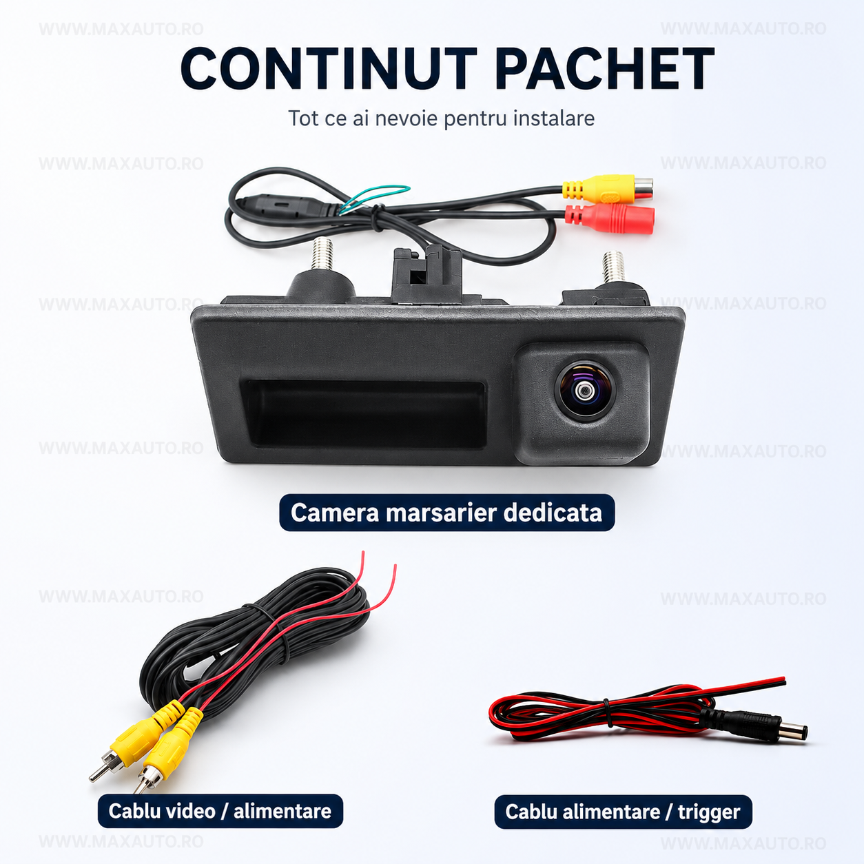 Camera marsarier AF in maner portbagaj MaxTech® ECO Series VW Jetta Passat Tiguan Touareg Audi A3 A4 A6 Q5, AHD/CVBS 720P, 170 grade, OEM 5N0827566