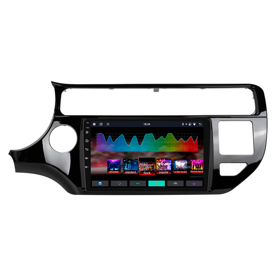 Navigatie Kia Rio (2014-2017) (facelift) dedicata, MaxTech® PRO SERIES, 4 GB Ram 64 GB Rom, Carplay si Android auto, Ecran 9 ” HD Touch, GPS, Wifi, Bluetooth, Radio, USB, EQ, DSP, Waze