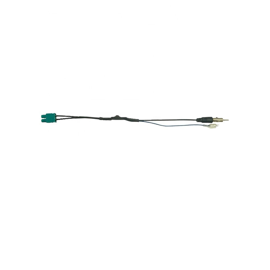 Adaptor antena radio Fakra dublu la mufa Motorola/DIN cu amplificator, VW Golf 5 6, Passat B6 B7, Jetta, Tiguan, RNS510, RCD510, RCD310