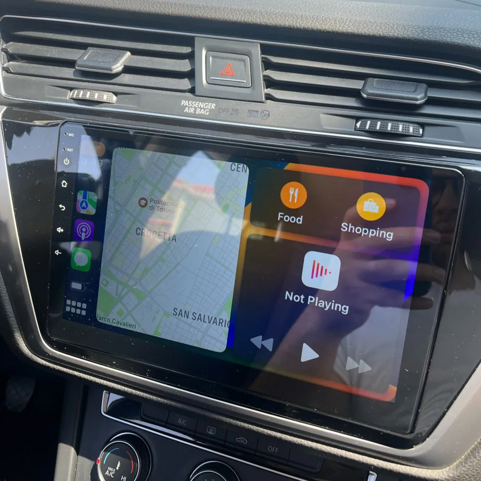 Navigatie Volkswagen Touran (2016-2021) dedicata, MaxTech® PRO SERIES, 4 GB Ram 64 GB Rom, Carplay si Android auto, Ecran 10 ” HD Touch, GPS, Wifi, Bluetooth, Radio, USB, EQ, DSP, Waze