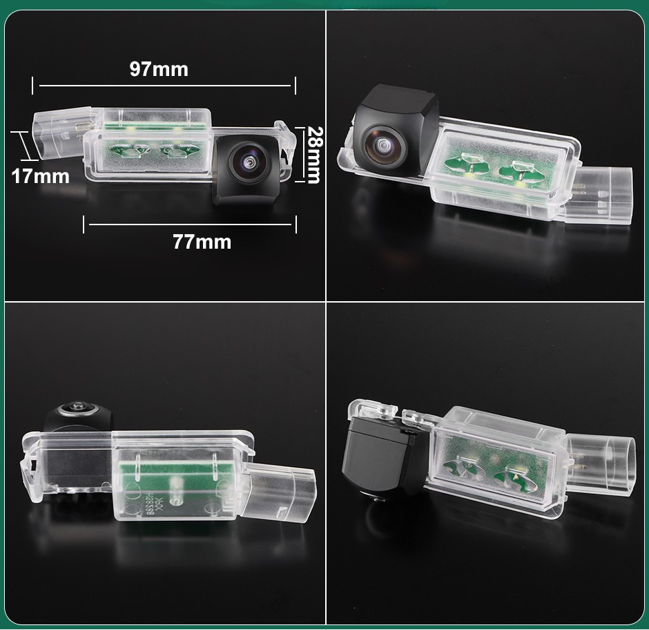 Camera marsarier Volkswagen Golf VII VI, Scirocco III, Polo 6R 6C, Passat CC, Passat B7 dedicata, MaxTech ULTRA, suport lampa numar OEM, Fisheye AHD 1080p / CVBS 720p, unghi 175 grade, RCA, navigatii Android aftermarket