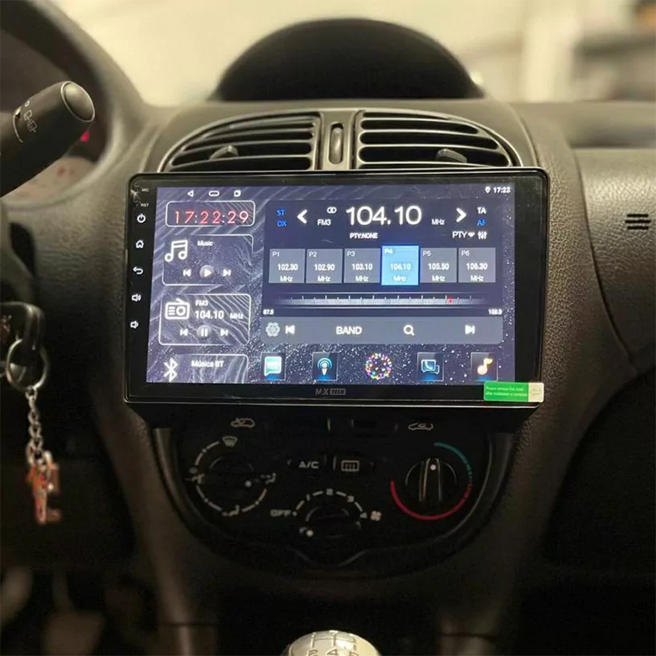 Navigatie Peugeot 206 / 206 CC (2002-2010) dedicata, MaxTech® PRO SERIES, 6 GB Ram 128 GB Rom, Carplay si Android auto, Ecran 9” HD Touch, GPS, Wifi, Bluetooth, Radio, USB, EQ, DSP, Waze