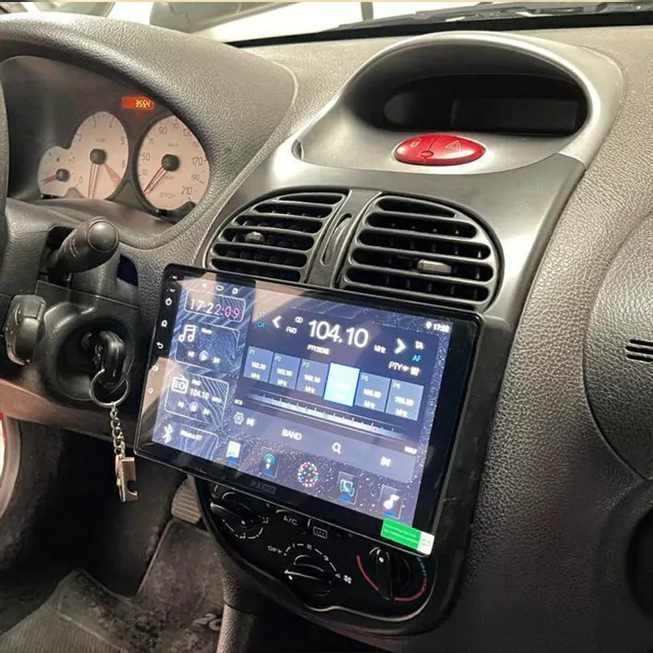 Navigatie Peugeot 206 / 206 CC (2002-2010) dedicata, MaxTech® PRO SERIES, 8 GB Ram 128 GB Rom, OctaCore, Carplay si Android auto, Ecran 9” HD Touch, Sim 4G, ADI/HI-Res, GPS, Wifi, Bluetooth, Radio, USB, EQ, DSP, Waze