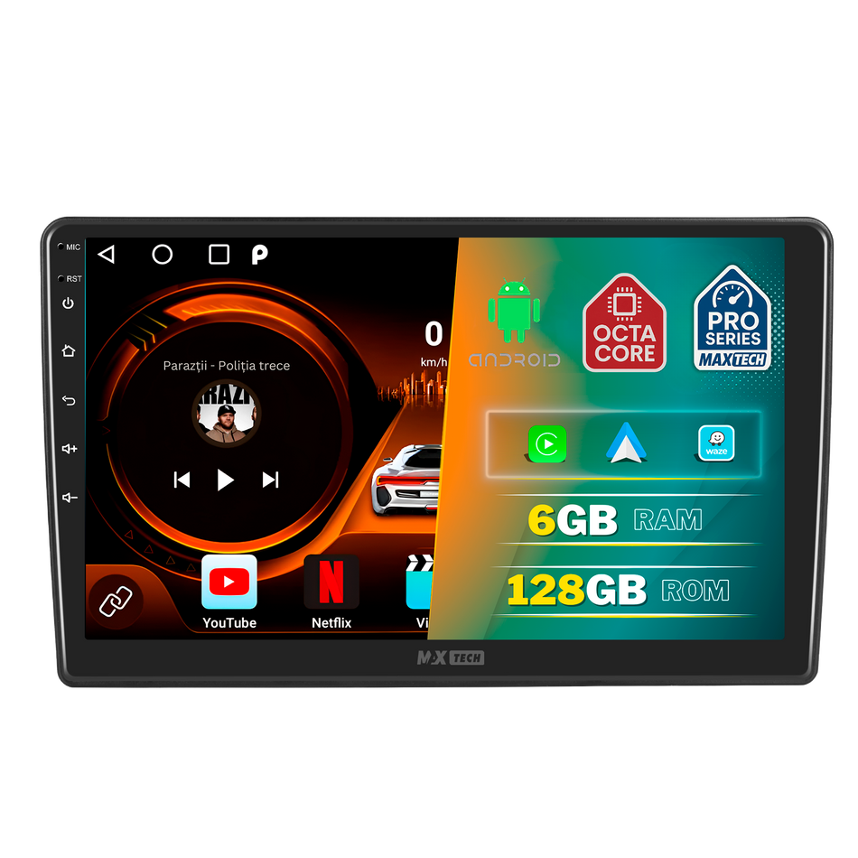 Navigatie Citroen C5 (2013-2016) dedicata, MaxTech® PRO SERIES, 6 GB Ram 128 GB Rom, Carplay si Android auto, Ecran 10” HD Touch, GPS, Wifi, Bluetooth, Radio, USB, EQ, DSP, Waze