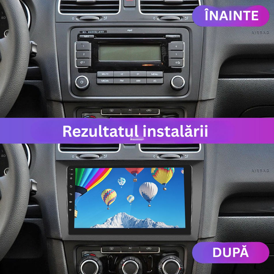 Navigatie Volkswagen Golf 6 (2010-2013) dedicata, MaxTech® PRO SERIES, 2 GB Ram 64 GB Rom, Carplay si Android auto, Ecran 9” HD Touch, GPS, Wifi, Bluetooth, Radio, USB, EQ, DSP, Waze