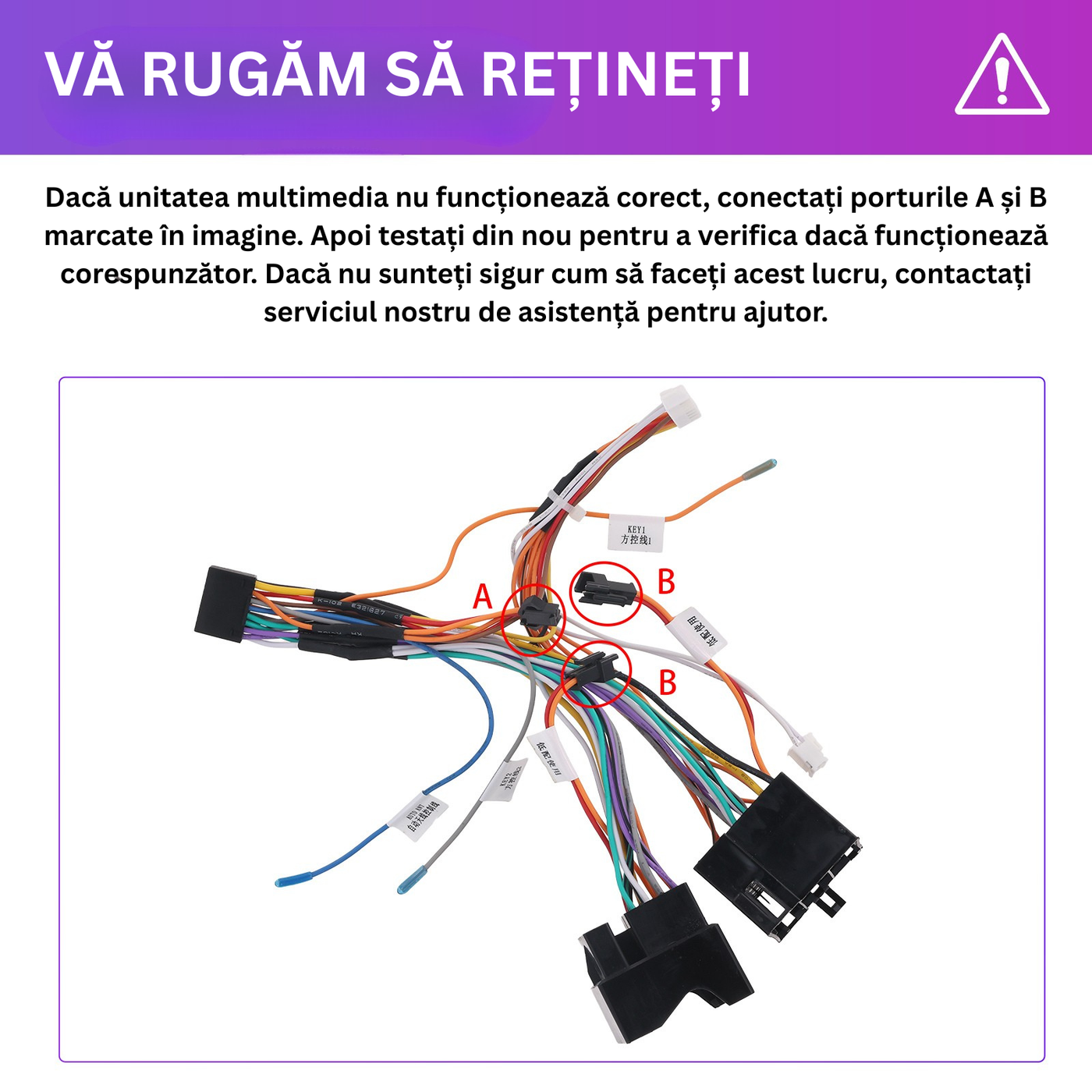Informații importante