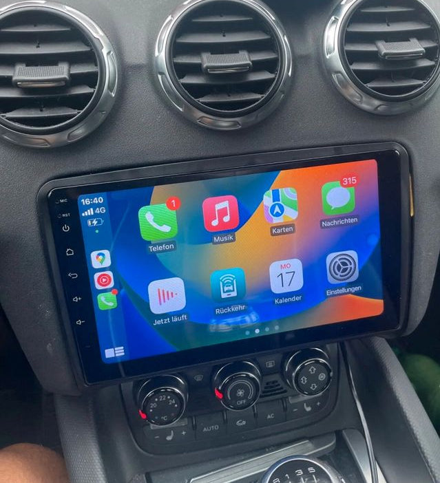 Navigatie Audi TT ( 2006–2014 ) dedicata, MaxTech® PRO SERIES, 4 GB Ram 64 GB Rom, Carplay si Android auto, Ecran 9 ” HD Touch, GPS, Wifi, Bluetooth, Radio, USB, EQ, DSP, Waze
