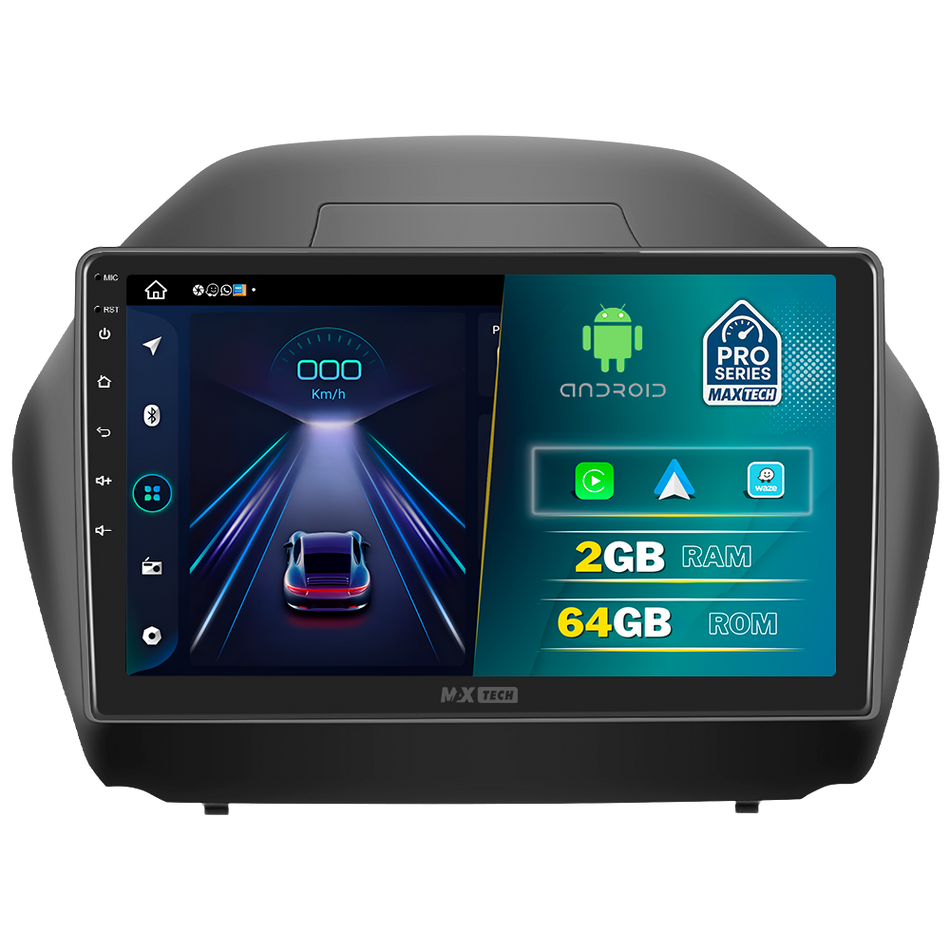 Navigatie Hyundai IX35 (2010-2015) Fara canbus, dedicata, MaxTech® PRO SERIES, 2 GB Ram 64 GB Rom, Carplay si Android auto, Ecran 10” HD Touch, GPS, Wifi, Bluetooth, Radio, USB, EQ, DSP, Waze