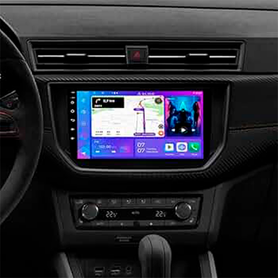 Navigatie Seat Ibiza 2017–2020 cu canbus dedicata, MaxTech® PRO SERIES, 6 GB Ram 128 GB Rom, Carplay si Android auto, Ecran 9” HD Touch, GPS, Wifi, Bluetooth, Radio, USB, EQ, DSP, Waze