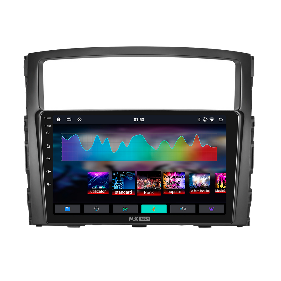 Navigatie Mitsubishi Pajero IV (2006-2017) dedicata, MaxTech® PRO SERIES, 6 GB Ram 128 GB Rom, Carplay si Android auto, Ecran 9” HD Touch, GPS, Wifi, Bluetooth, Radio, USB, EQ, DSP, Waze
