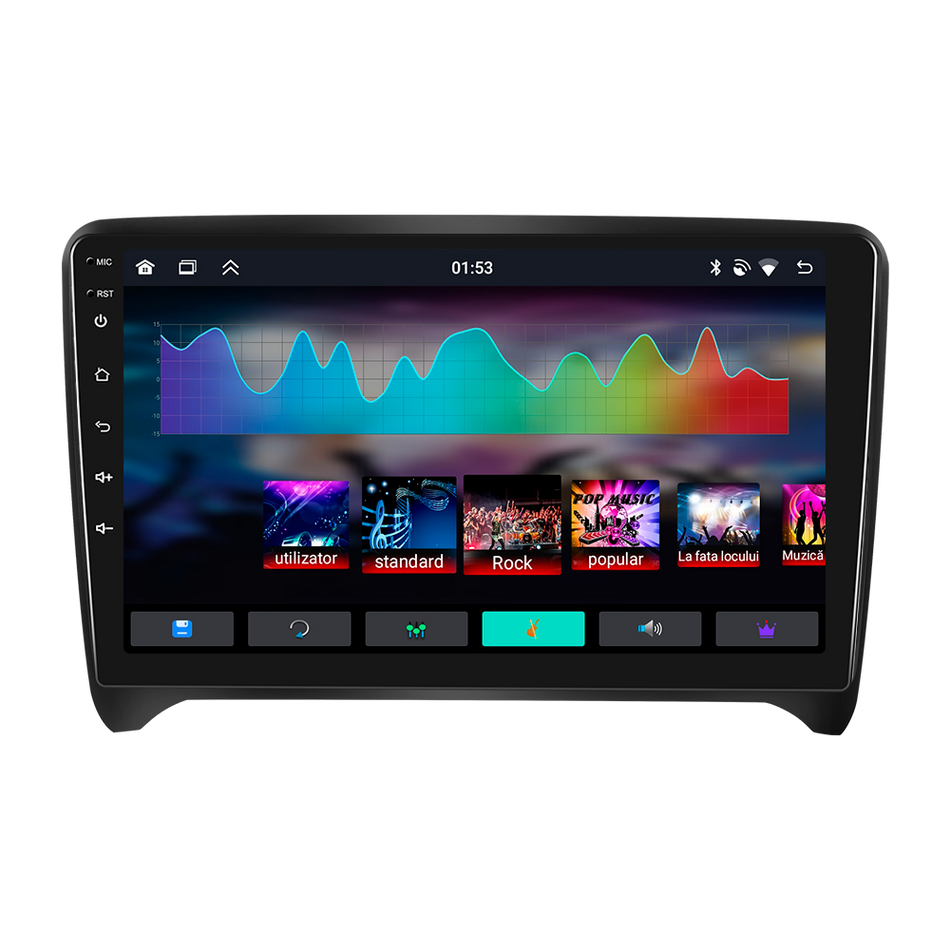 Navigatie Audi TT 8J ( 2008–2014 ) dedicata, MaxTech® PRO SERIES, 6 GB Ram 128 GB Rom, Carplay si Android auto, Ecran 9” HD Touch, GPS, Wifi, Bluetooth, Radio, USB, EQ, DSP, Waze