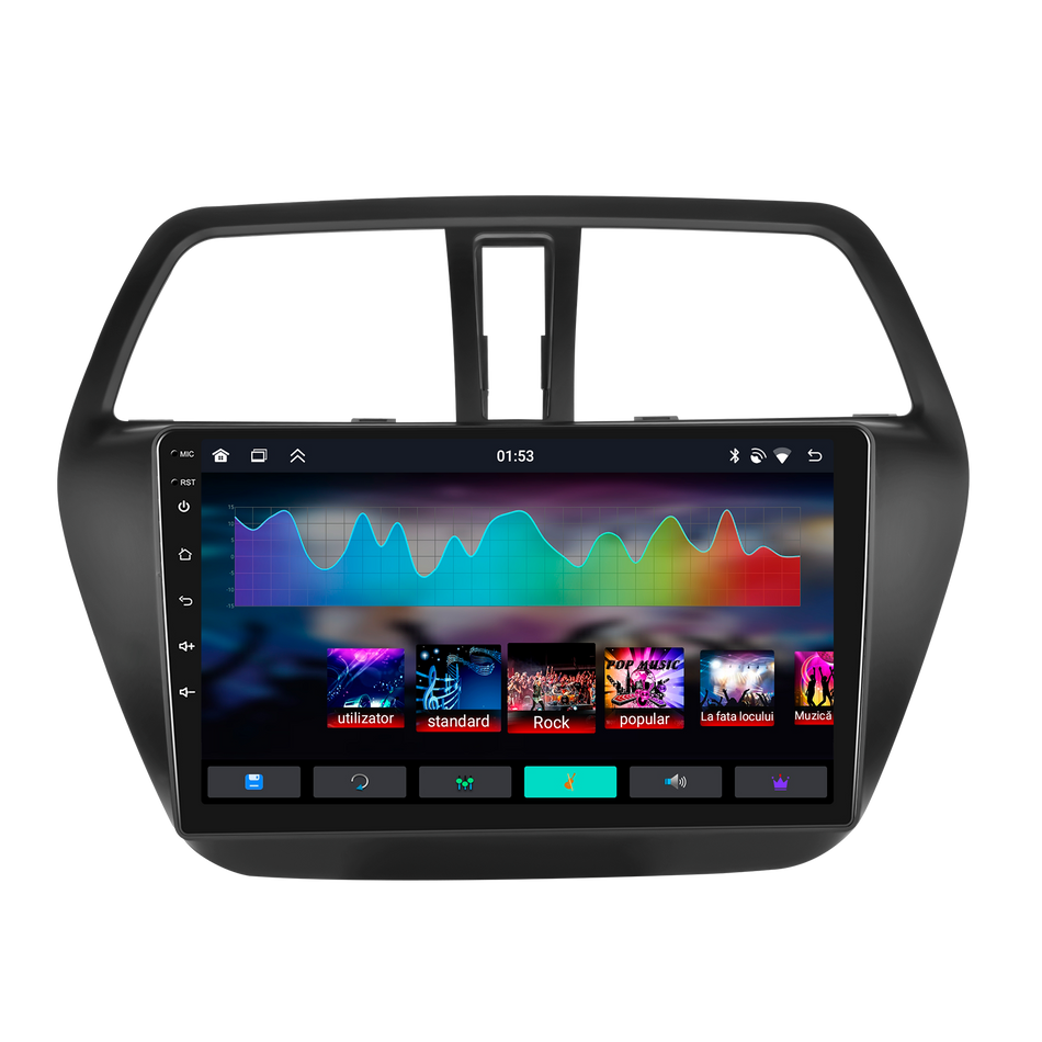 Navigatie Suzuki SX4 S-Cross (2013-2016) Pre-facelift dedicata, MaxTech® PRO SERIES, 6 GB Ram 128 GB Rom, Carplay si Android auto, Ecran 9” HD Touch, GPS, Wifi, Bluetooth, Radio, USB, EQ, DSP, Waze