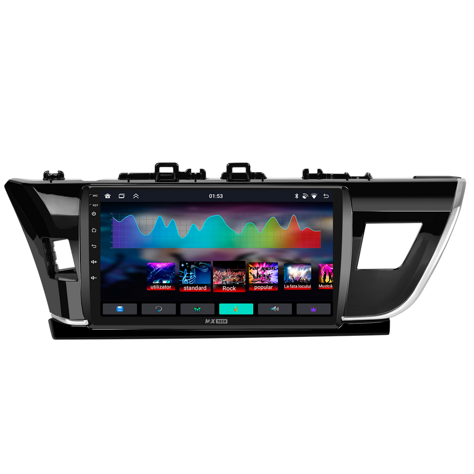 Navigatie Toyota Corolla (2013-2016) Pre-facelift dedicata, MaxTech® PRO SERIES, 6 GB Ram 128 GB Rom, Carplay si Android auto, Ecran 9” HD Touch, GPS, Wifi, Bluetooth, Radio, USB, EQ, DSP, Waze