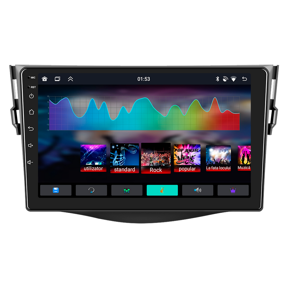 Navigatie Toyota RAV4 (2006-2012) dedicata, MaxTech® PRO SERIES, 6 GB Ram 128 GB Rom, Carplay si Android auto, Ecran 9” HD Touch, GPS, Wifi, Bluetooth, Radio, USB, EQ, DSP, Waze