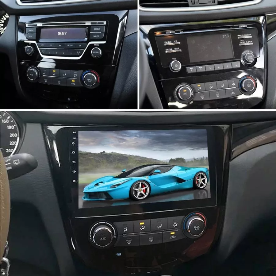 Navigatie Nissan Qashqai II J11 / X-trail 2014-2017 III (T32) (Pre-Facelift) dedicata, MaxTech® PRO SERIES, 2 GB Ram 64 GB Rom, Carplay si Android auto, Ecran 10” HD Touch, GPS, Wifi, Bluetooth, Radio, USB, EQ, DSP, Waze