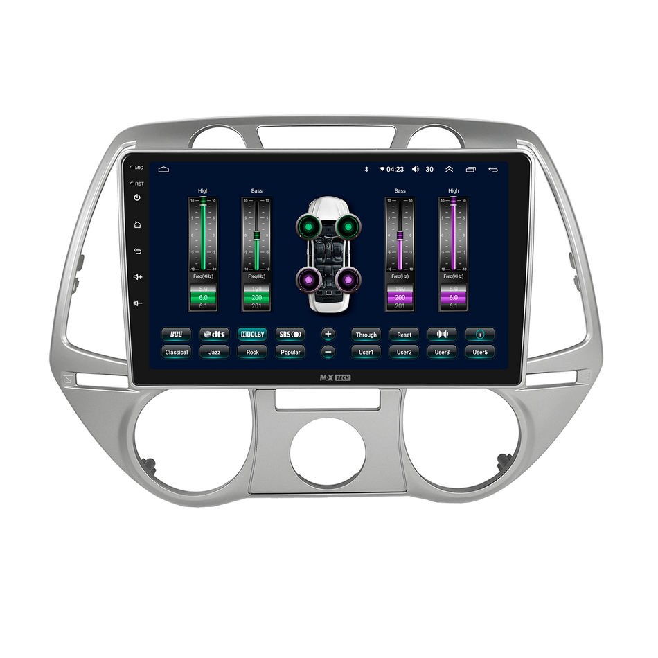 Navigatie Hyundai i20 I (2008-2012) Pre-facelift dedicata, MaxTech® PRO SERIES, 8 GB Ram 128 GB Rom, OctaCore, Carplay si Android auto, Ecran 9” HD Touch, Sim 4G, ADI/HI-Res, GPS, Wifi, Bluetooth, Radio, USB, EQ, DSP, Waze