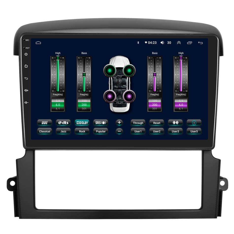 Navigatie Kia Sorento I (2004-2008) dedicata, MaxTech® PRO SERIES, 8 GB Ram 128 GB Rom, OctaCore, Carplay si Android auto, Ecran 9” HD Touch, Sim 4G, ADI/HI-Res, GPS, Wifi, Bluetooth, Radio, USB, EQ, DSP, Waze