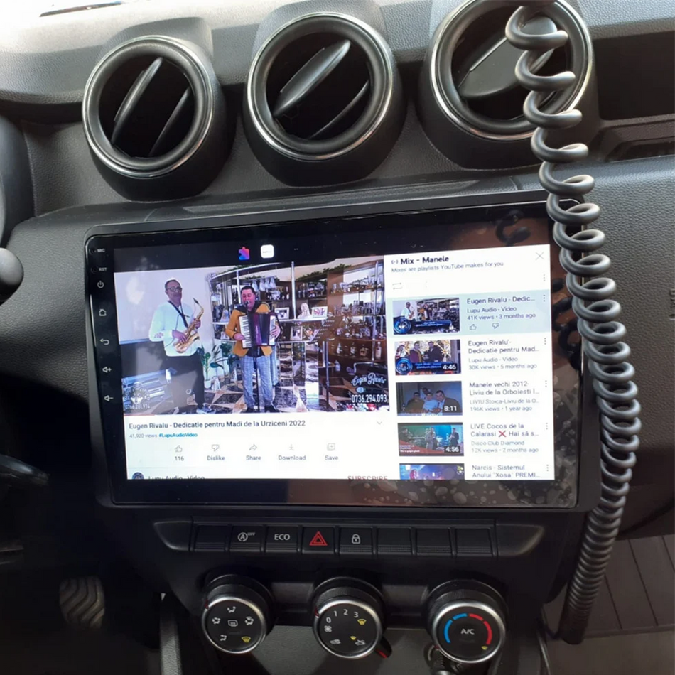 Navigatie Dacia Duster II (2018-2021) pre-facelift dedicata, MaxTech® PRO SERIES, 2 GB Ram 64 GB Rom, Carplay si Android auto, Ecran 10” HD Touch, GPS, Wifi, Bluetooth, Radio, USB, EQ, DSP, Waze