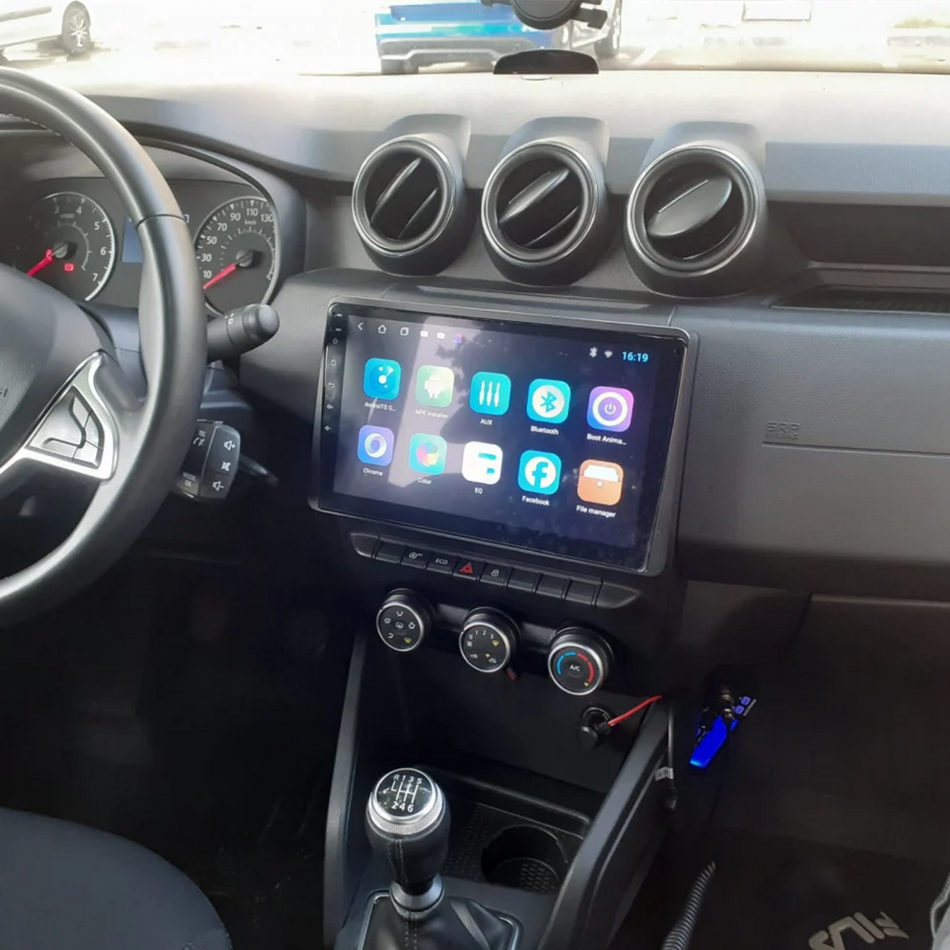 Navigatie Dacia Duster II (2018-2021) pre-facelift dedicata, MaxTech® PRO SERIES, 6 GB Ram 128 GB Rom, Carplay si Android auto, Ecran 10” HD Touch, GPS, Wifi, Bluetooth, Radio, USB, EQ, DSP, Waze