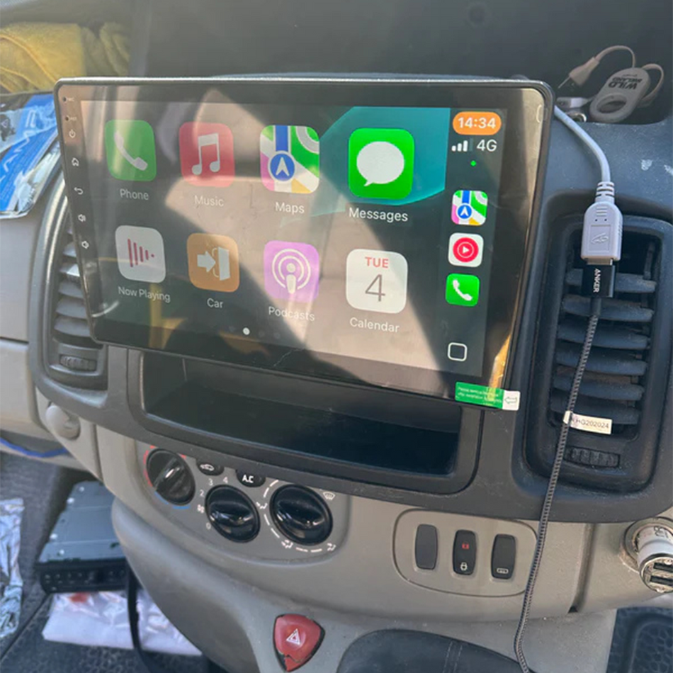 Navigatie Renault Trafic 2, Opel Vivaro A si Nissan Primastar 1 (2010-2014) dedicata, MaxTech® PRO SERIES, 2 GB Ram 64 GB Rom, Carplay si Android auto, Ecran 10” HD Touch, GPS, Wifi, Bluetooth, Radio, USB, EQ, DSP, Waze