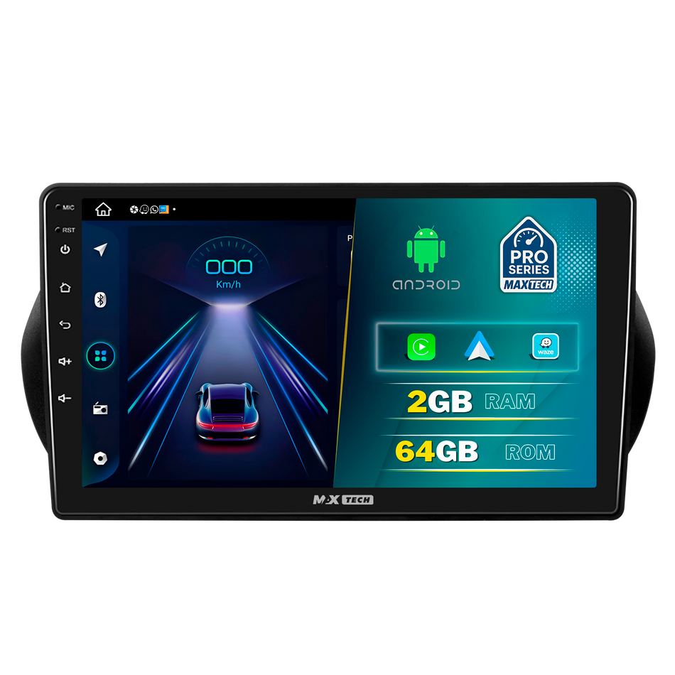 Navigatie Citroën Nemo (AA) / Peugeot Bipper (AA) / Fiat Fiorino (Type 225) / Fiat Qubo (Type 225) 2008–2017 dedicata , MaxTech® PRO SERIES, 2 GB Ram 64 GB Rom, Carplay si Android auto, Ecran 10” HD Touch, GPS, Wifi, Bluetooth, Radio, USB, EQ, DSP, Waze