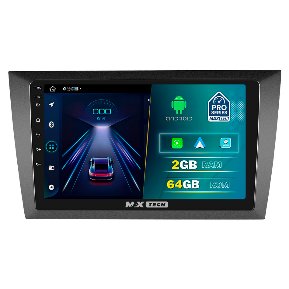 Navigatie Volkswagen Golf 6 (2010-2013) dedicata, MaxTech® PRO SERIES, 2 GB Ram 64 GB Rom, Carplay si Android auto, Ecran 9” HD Touch, GPS, Wifi, Bluetooth, Radio, USB, EQ, DSP, Waze