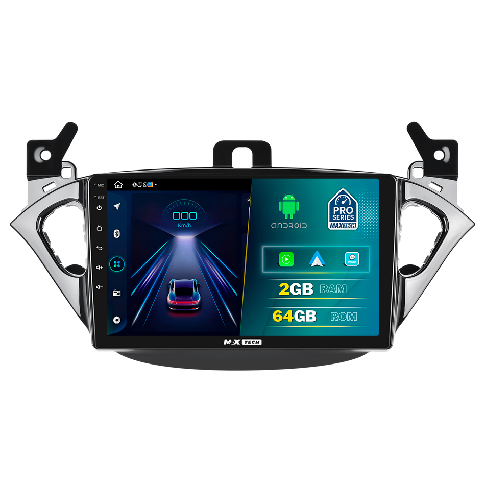 Navigatie Opel Corsa E X15 (2015–2019) dedicata, MaxTech® PRO SERIES, 2 GB Ram 64 GB Rom, Carplay si Android auto, Ecran 9” HD Touch, GPS, Wifi, Bluetooth, Radio, USB, EQ, DSP, Waze
