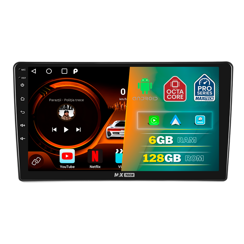 Navigatie Ford Transit V363 Facelift 2020–2021  dedicata, MaxTech® PRO SERIES, 6 GB Ram 128 GB Rom, Carplay si Android auto, Ecran 10” HD Touch, GPS, Wifi, Bluetooth, Radio, USB, EQ, DSP, Waze