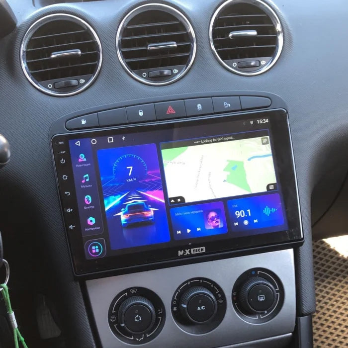 Navigatie Peugeot I 308 (2008–2013)  dedicata,MaxTech® PRO SERIES,8 GB Ram 128 GB Rom, OctaCore,Carplay si Android auto,Ecran 9” HD Touch, Sim 4G, ADI/HI-Res, GPS, Wifi, Bluetooth,Waze