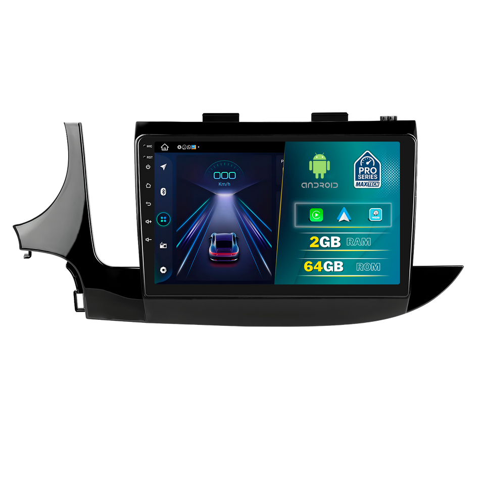Navigatie  Opel Mokka X ( 2016–2019 ) facelift dedicata, MaxTech® PRO SERIES, 2 GB Ram 64 GB Rom, Carplay si Android auto, Ecran 9” HD Touch, GPS, Wifi, Bluetooth, Radio, USB, EQ, DSP, Waze