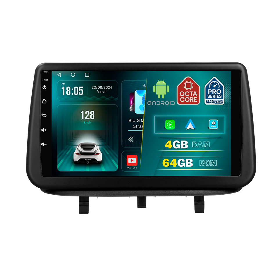 Navigatie Opel Meriva B ( 2010–2014 ) Pre-facelift dedicata, MaxTech® PRO SERIES, 4 GB Ram 64 GB Rom, Carplay si Android auto, Ecran 9 ” HD Touch, GPS, Wifi, Bluetooth, Radio, USB, EQ, DSP, Waze