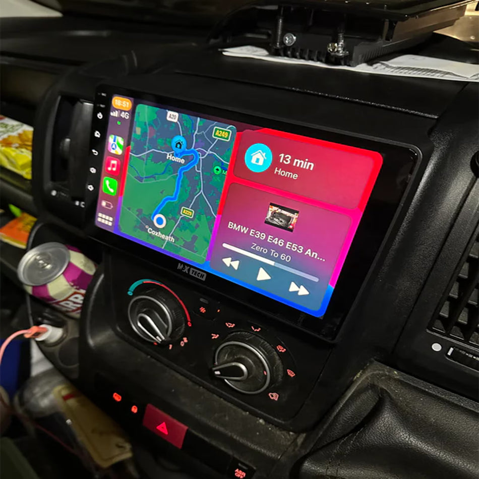 Navigatie Fiat Ducato X290 (2014-2021) facelift dedicata, MaxTech® PRO SERIES, 6 GB Ram 128 GB Rom, Carplay si Android auto, Ecran 9” HD Touch, GPS, Wifi, Bluetooth, Radio, USB, EQ, DSP, Waze