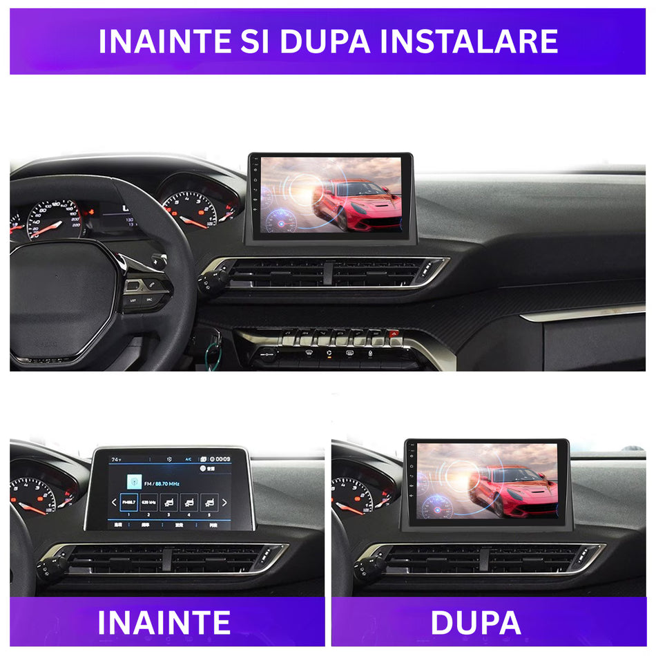 Navigatie Peugeot 5008 II 2017-2020 (pre-facelift) dedicata, MaxTech® PRO SERIES, 8 GB Ram 128 GB Rom, OctaCore, Carplay si Android auto, Ecran 9” HD Touch, Sim 4G, ADI/HI-Res, GPS, Wifi, Bluetooth, Radio, USB, EQ, DSP, Waze