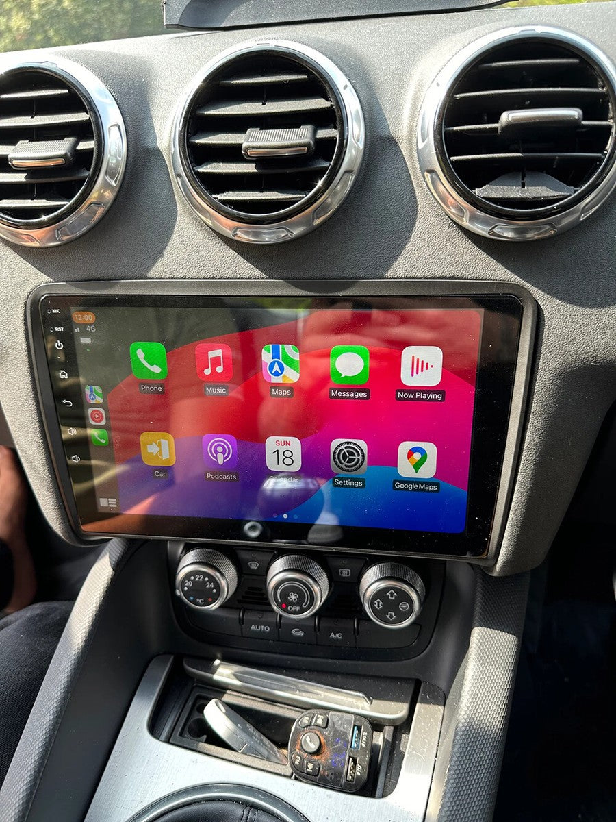 Navigatie Audi TT ( 2006–2014 ) dedicata, MaxTech® PRO SERIES, 8 GB Ram 128 GB Rom, OctaCore, Carplay si Android auto, Ecran 9” HD Touch, Sim 4G, ADI/HI-Res, GPS, Wifi, Bluetooth, Radio, USB, EQ, DSP, Waze