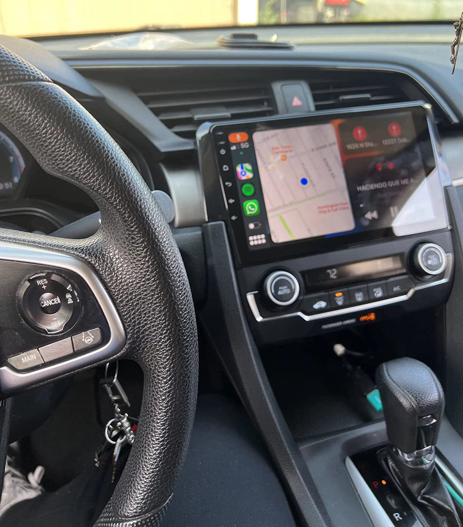 Navigatie Honda Civic X (2017-2021) dedicata, MaxTech® PRO SERIES, 8 GB Ram 128 GB Rom, OctaCore, Carplay si Android auto, Ecran 9” HD Touch, Sim 4G, ADI/HI-Res, GPS, Wifi, Bluetooth, Radio, USB, EQ, DSP, Waze