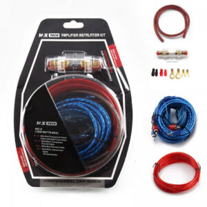 Kit cabluri subwoofer auto MaxTech®, pentru Amplificator Pana la 1500W, Alimentare, RCA, Siguranta, Conectori, Terminale, Grosime 10mm, lungime cablu 5m